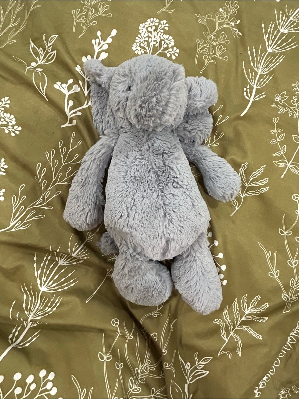 Jellycat Bashful Elephant Medium Gray Plush Stuffed Animal Soft Toy